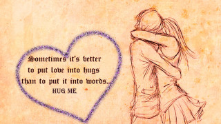 Woman hugging man heart frame - a pencil sketch free wallpaper
