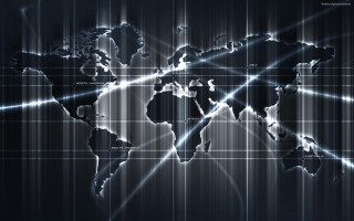 World map lines dots surface - a white outline free wallpaper