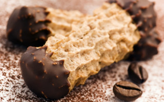 Chocolate cookie coffee beans powdered - viennese actionism free wallpaper