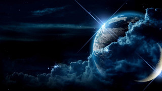 Earth view space stars clouds - a view of the earth free wallpaper