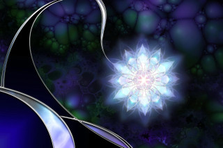 Blue purple abstract background flower - metaphysical painting free wallpaper