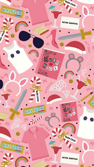 Pink background items pattern colorful - item free wallpaper
