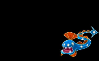 Blue orange dragon black background - free gaming wallpaper