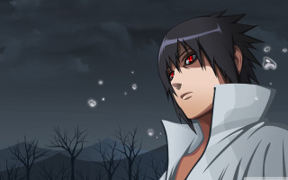 Gothic anime man red eyes - a dark sky free wallpaper