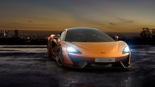 Sports car night city person - the dark night sky free wallpaper