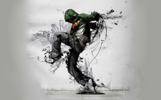 Man skateboard air green jacket - a man riding free wallpaper