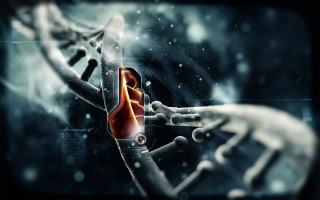 Futuristic hand touching space bokeh - biopunk free wallpaper