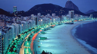 City night beach mountains cars 3 - a city free wallpaper