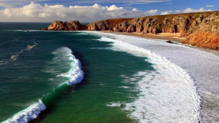 Wave shore cliff beach cliff - a cliff free wallpaper for desktop