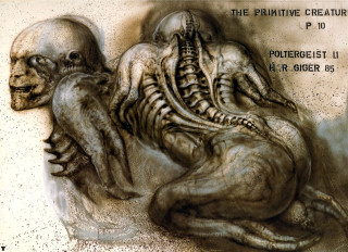 Drawing two people skeleton back - lovecraftian free wallpaper