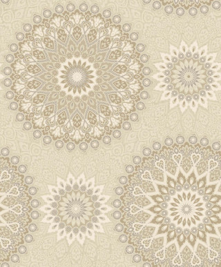Beige white flower circular pattern - a pattern of flowers free wallpaper