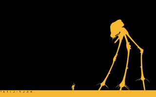 Yellow black person long legs - epic scale free wallpaper