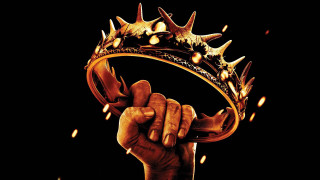Hand golden crown flames on - golden free wallpaper