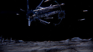Space station moon rockets flying - star citizen halo free wallpaper