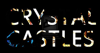 Crystal castles black background white - white letter free wallpaper