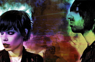 Man woman looking grungy colorful - neofauvism free wallpaper