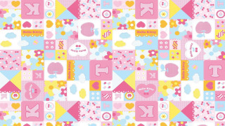 Colorful pattern letters shapes design - pastel color free wallpaper