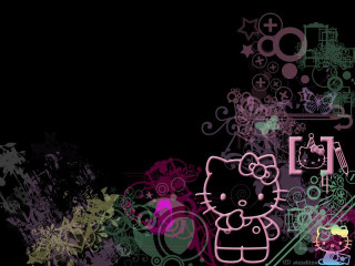 Hello kitty wallpaper black background 2 - kitty wallpaper free wallpaper