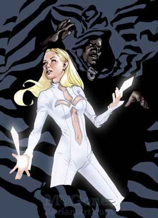 Woman white suit tiger background - eileen aldridge free wallpaper