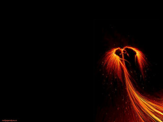 Couple kissing dark bright lights - generative free wallpaper