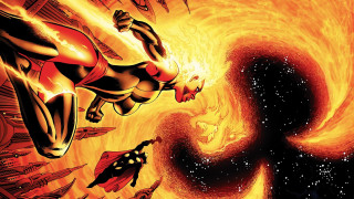 Woman red black flying flame - alan davis free wallpaper