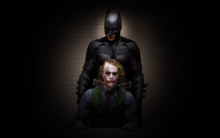Man suit joker mask dark - a brick wall free wallpaper