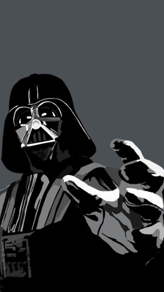 Darth vader poster black white - war free wallpaper