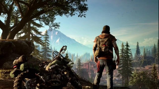 Man motorcycle forest mountain background - a man free wallpaper