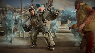 Man costume robot street zombies - zombie free wallpaper
