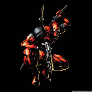 Deadpool character holding gun and - eddie mendoza free wallpaper