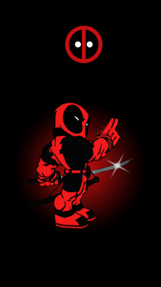 Deadpool sword dark room red - computer art free wallpaper