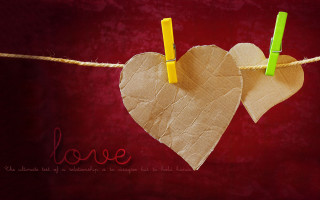 Heart shaped paper hanging rope - paper free wallpaper