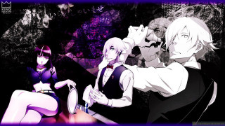 Anime couple couch purple background - a purple background free wallpaper