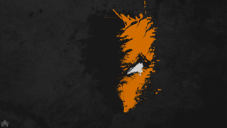Black orange background white bird - orange free wallpaper