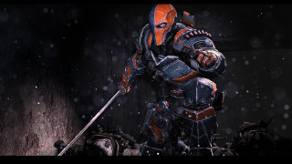 Man red black outfit sword 3 - his hand in free wallpaper