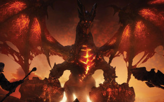 Demonic dragon fire background fiery - huge free wallpaper
