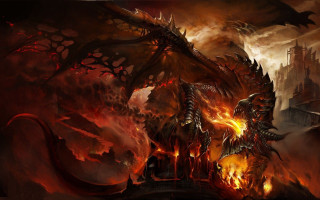 Dragon flames wings back fire - its back free wallpaper