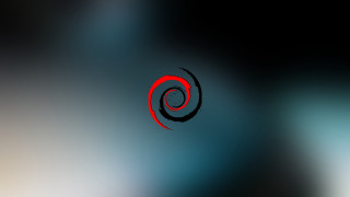 Red spiral black background white - purism free wallpaper