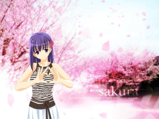 Pink tree anime girl blush - ayako rokkaku free wallpaper