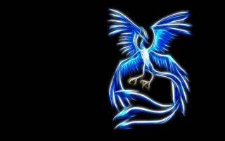 Blue bird hologram wings pokemon - the dark sky free wallpaper