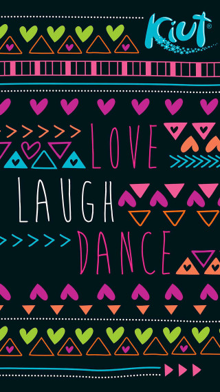 Love laugh dance colorful poster - international typographic style free wallpaper