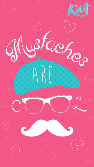 Pink background mustache glasses fun - poster free wallpaper