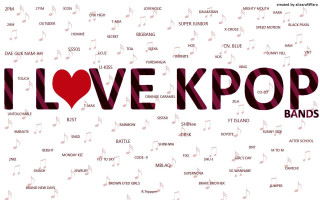 Kpop love music notes red - a red heart free wallpaper