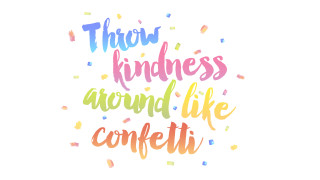 Colorful quote that says positive - the background of the picture free wallpaper