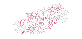 Floral design february cursive drawing - anne rigney free wallpaper