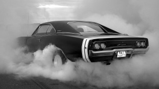 Black white car smoke exhaust 4 - photo of a car free wallpaper