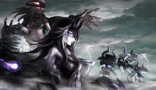 Demonic women dark sky lightning - lightning free wallpaper