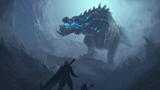 Monster blue lights man cave - darek zabrocki free wallpaper