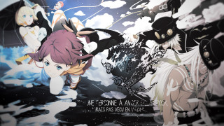 Anime characters sky background clouds 3 - we free wallpaper