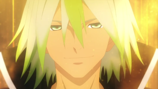 Man green hair sword yellow - his face free wallpaper